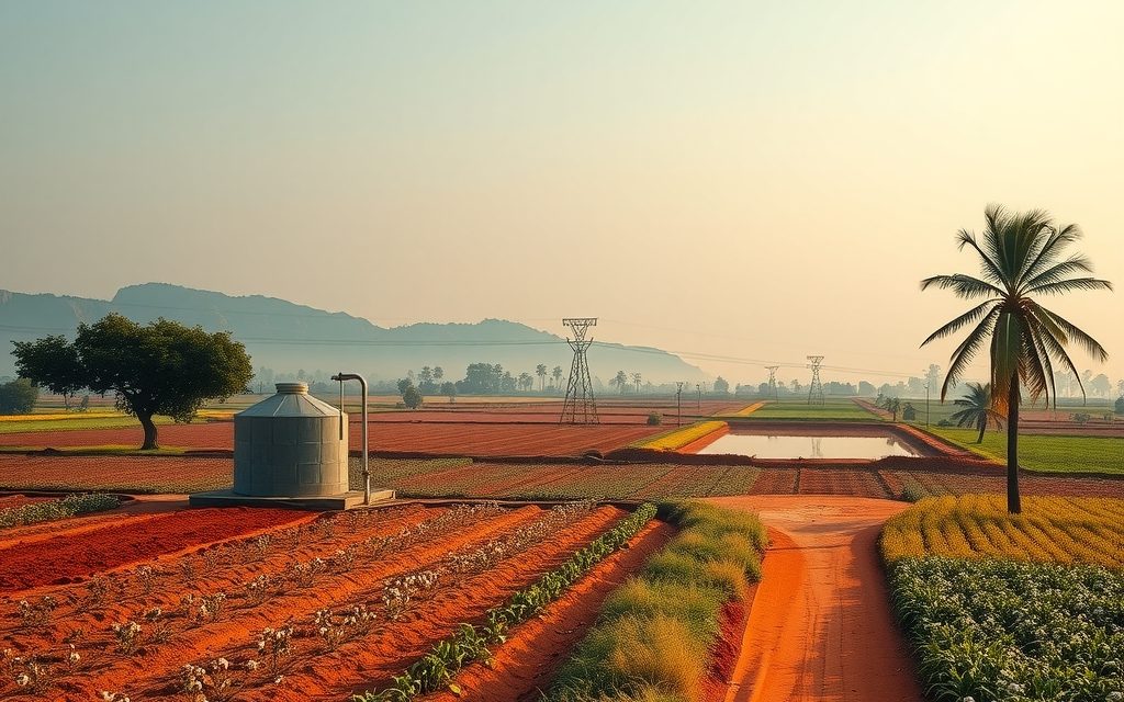 Paddy fields and granite outcrops beside the Warangal highway near Alair, Yadadri Bhuvanagiri district, Telangana