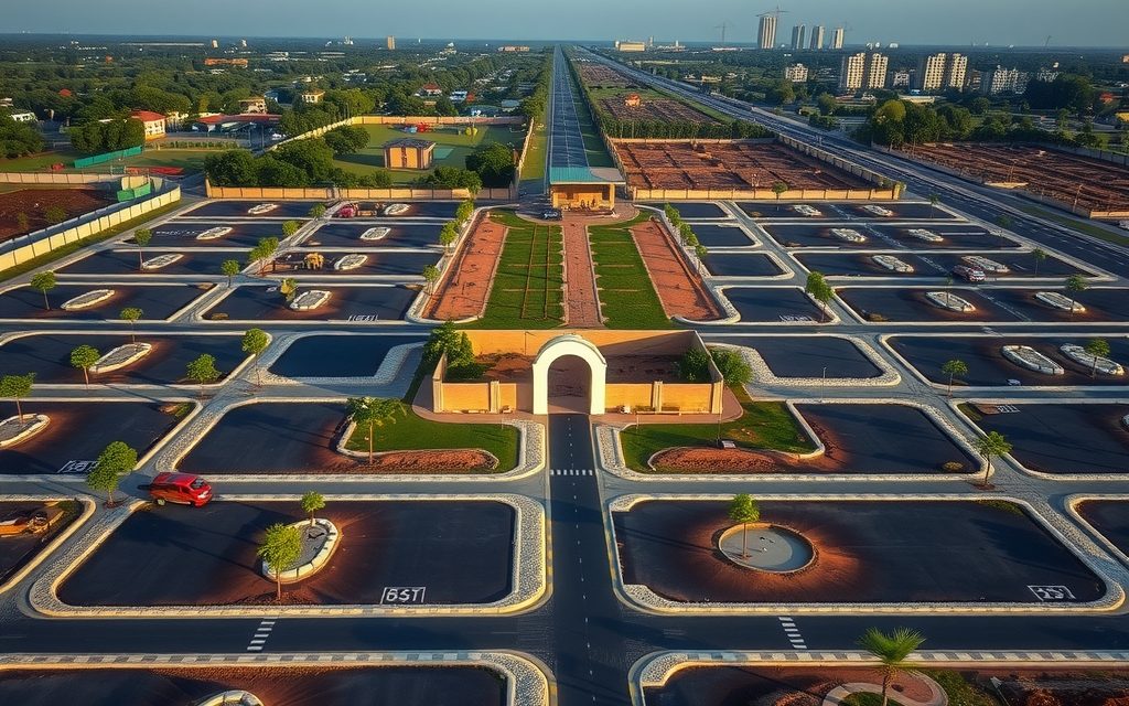 Gated HMDA plot layout with compound wall and internal roads in Bandlaguda Jagir near Narsingi, Hyderabad