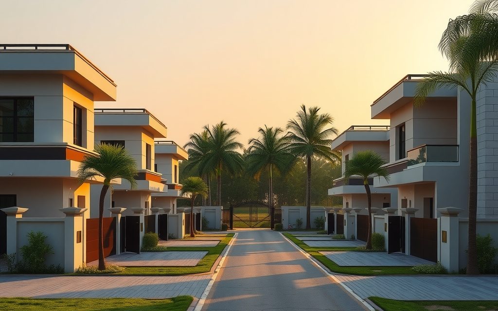 Old whitewashed bungalow with a large garden and mature trees in Prakash Nagar, Begumpet