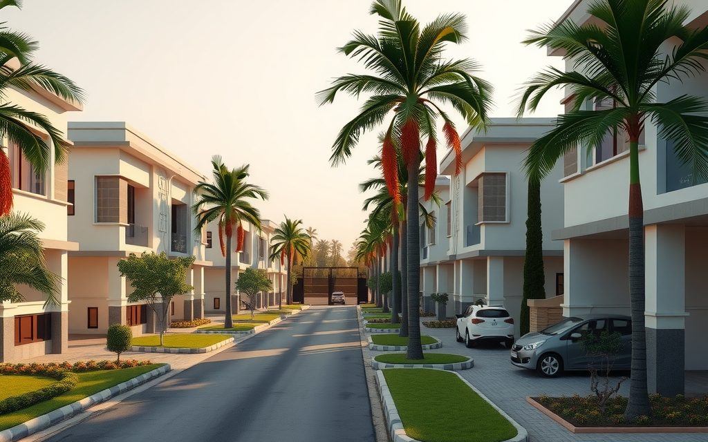 Independent duplex houses on raised plinths in a residential colony near Lakaram lake, Khammam