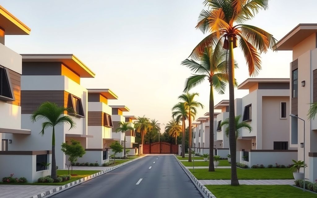 Gated villa community under construction beside the Kollur–Velimela road, Sangareddy district, west Hyderabad